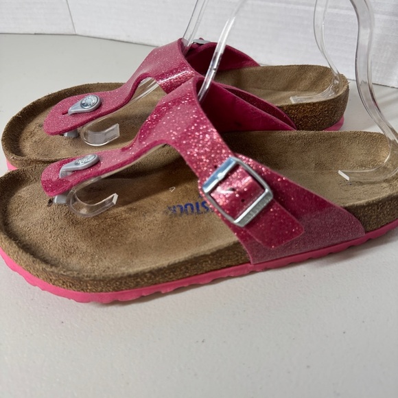 Birkenstock Pink Glitter Gizeh Sandals Women’s Comfort Summer Shoes Size 41 - Picture 3 of 16